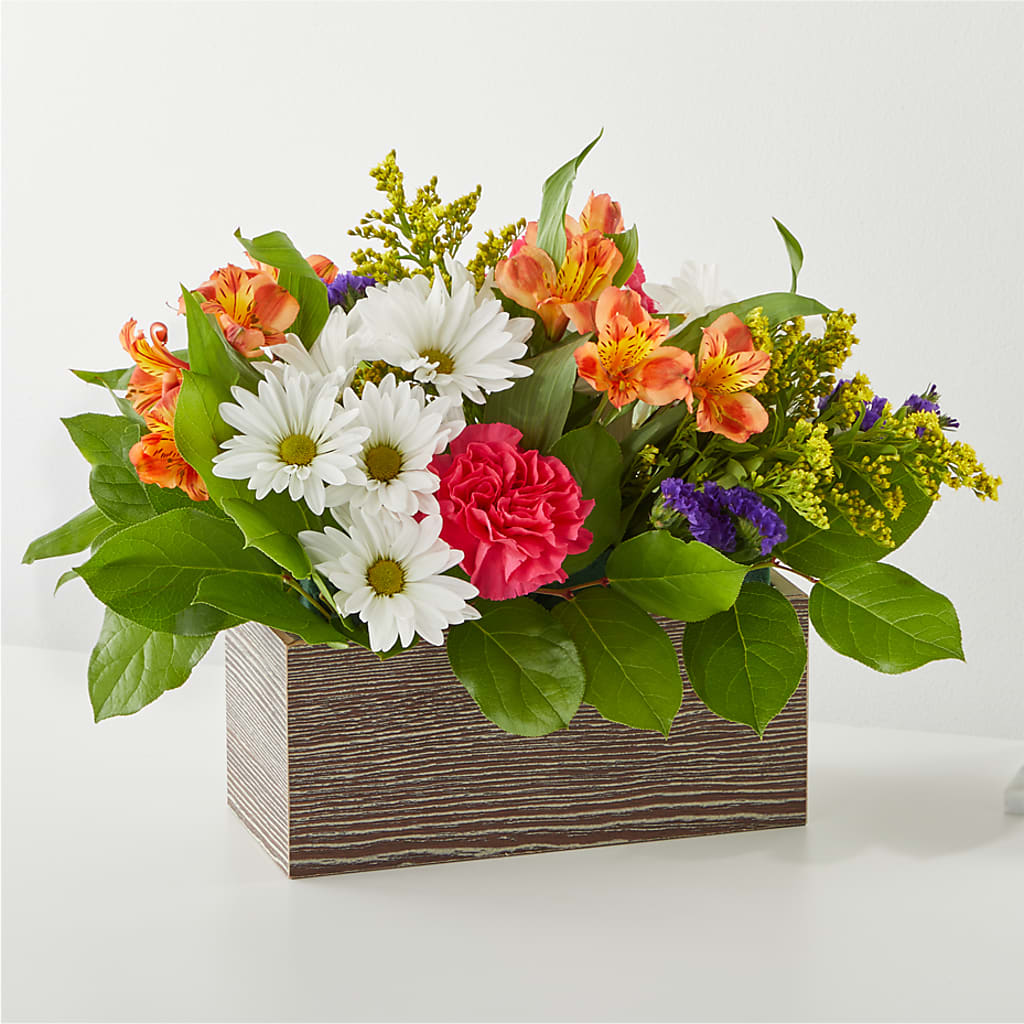 Oopsie Daisy Box Bouquet – Petals From Angels Floral Designs, Pasadena CA