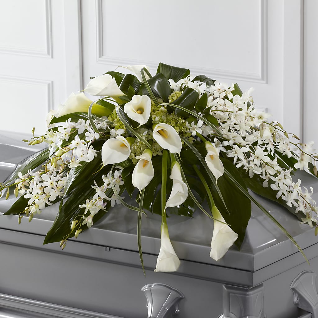Angel Wings Casket Spray – Petals From Angels Floral Designs, Pasadena CA