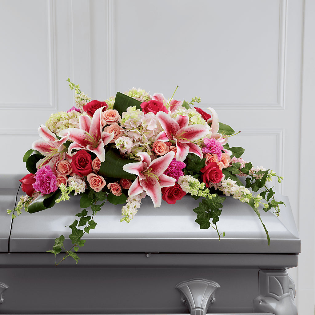 Splendid Grace Casket Spray – Petals From Angels Floral Designs, Pasadena CA