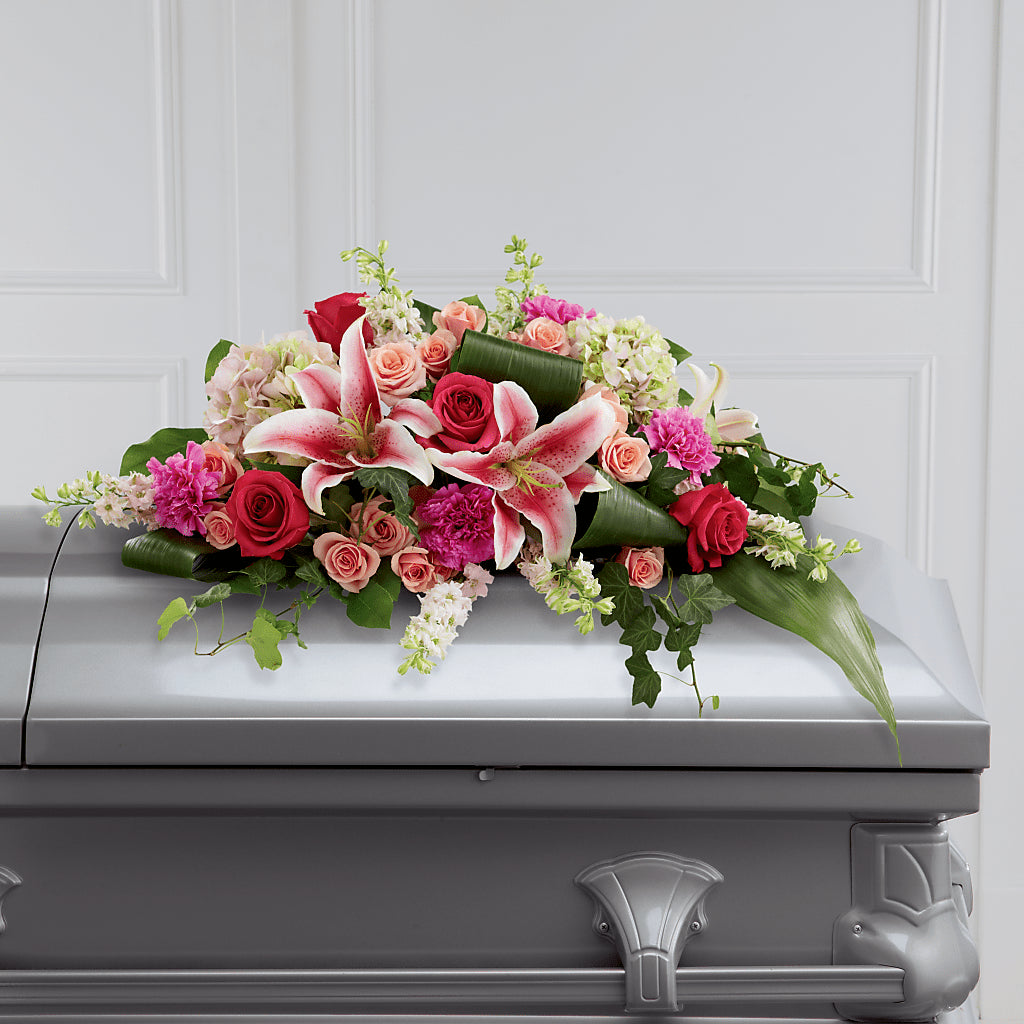 Splendid Grace Casket Spray – Petals From Angels Floral Designs, Pasadena CA