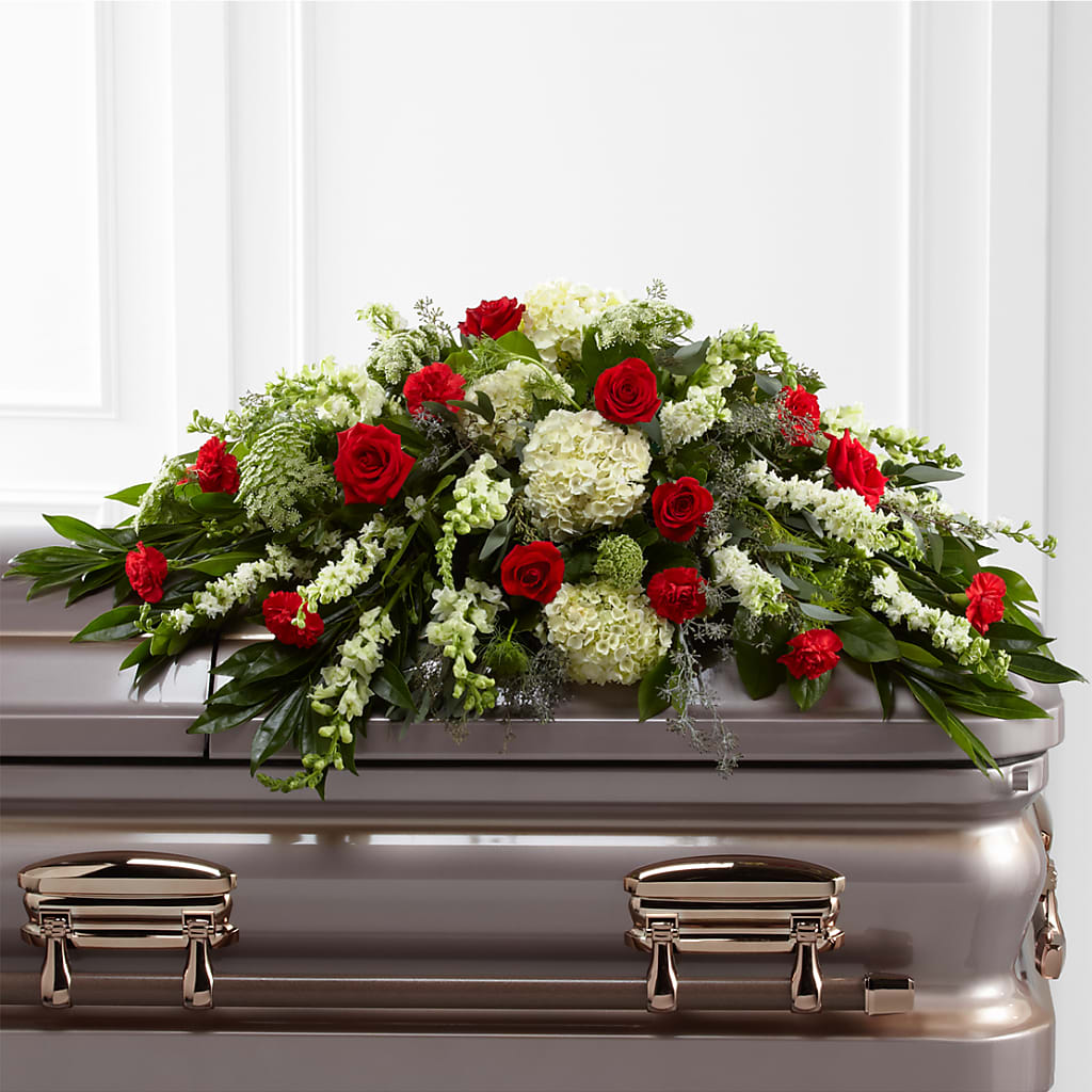 Sincerity Casket Spray – Petals From Angels Floral Designs, Pasadena CA