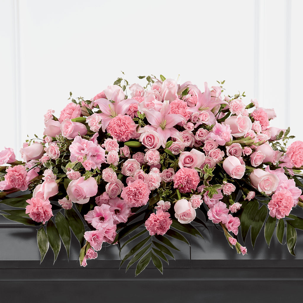 Garden of Comfort Casket Spray (Standard) – Petals From Angels Floral Designs, Pasadena CA