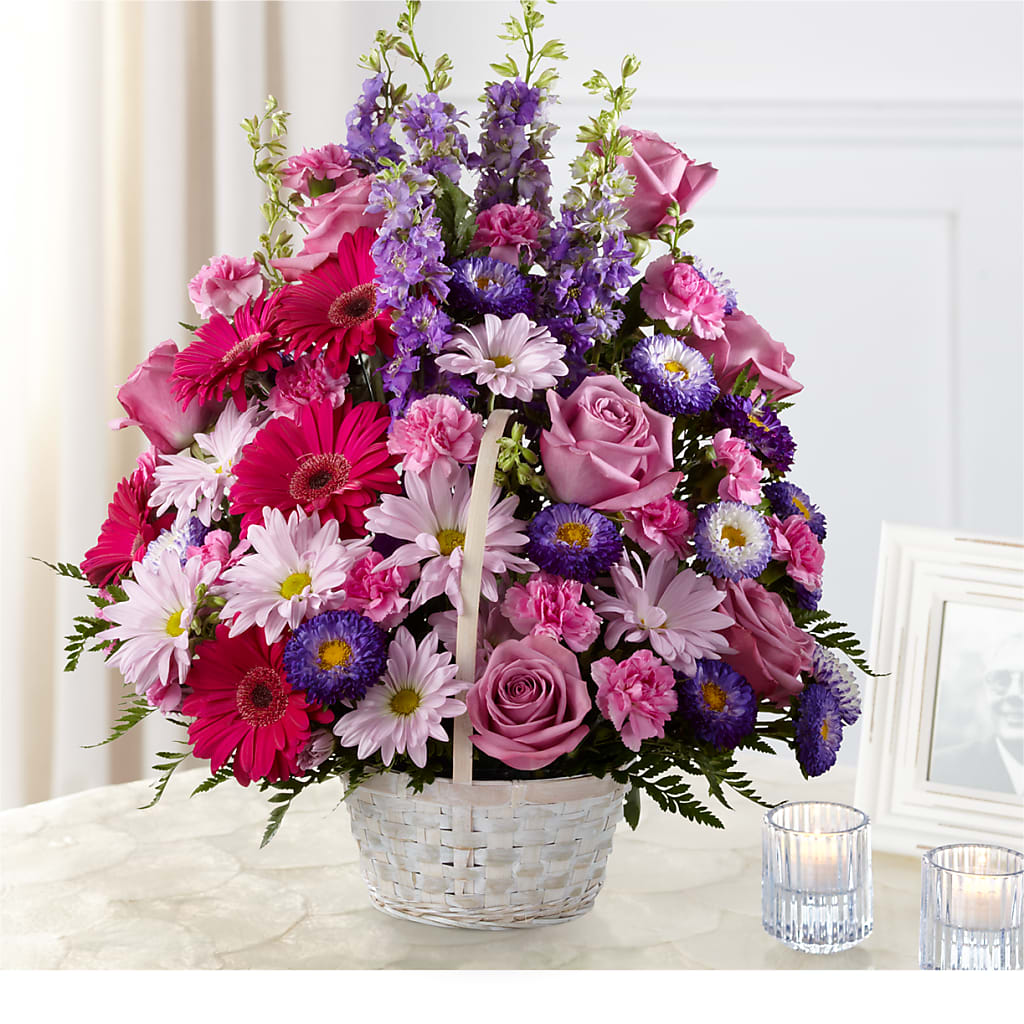 Pastel Peace Basket – Petals From Angels Floral Designs, Pasadena CA