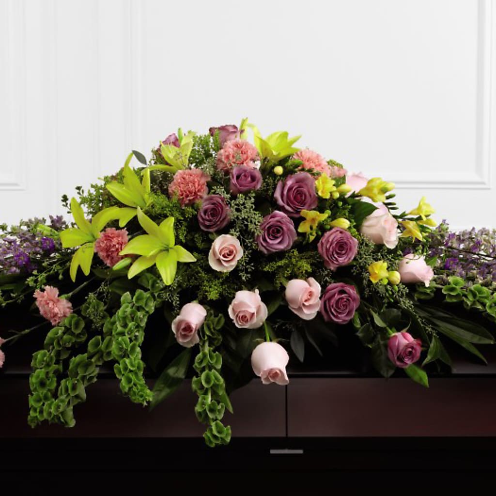 Forever Beloved Casket Spray – Petals From Angels Floral Designs, Pasadena CA