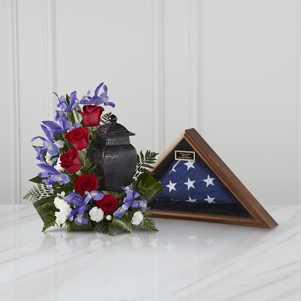 Patriotic Tribute Arrangement – Petals From Angels Floral Designs, Pasadena CA