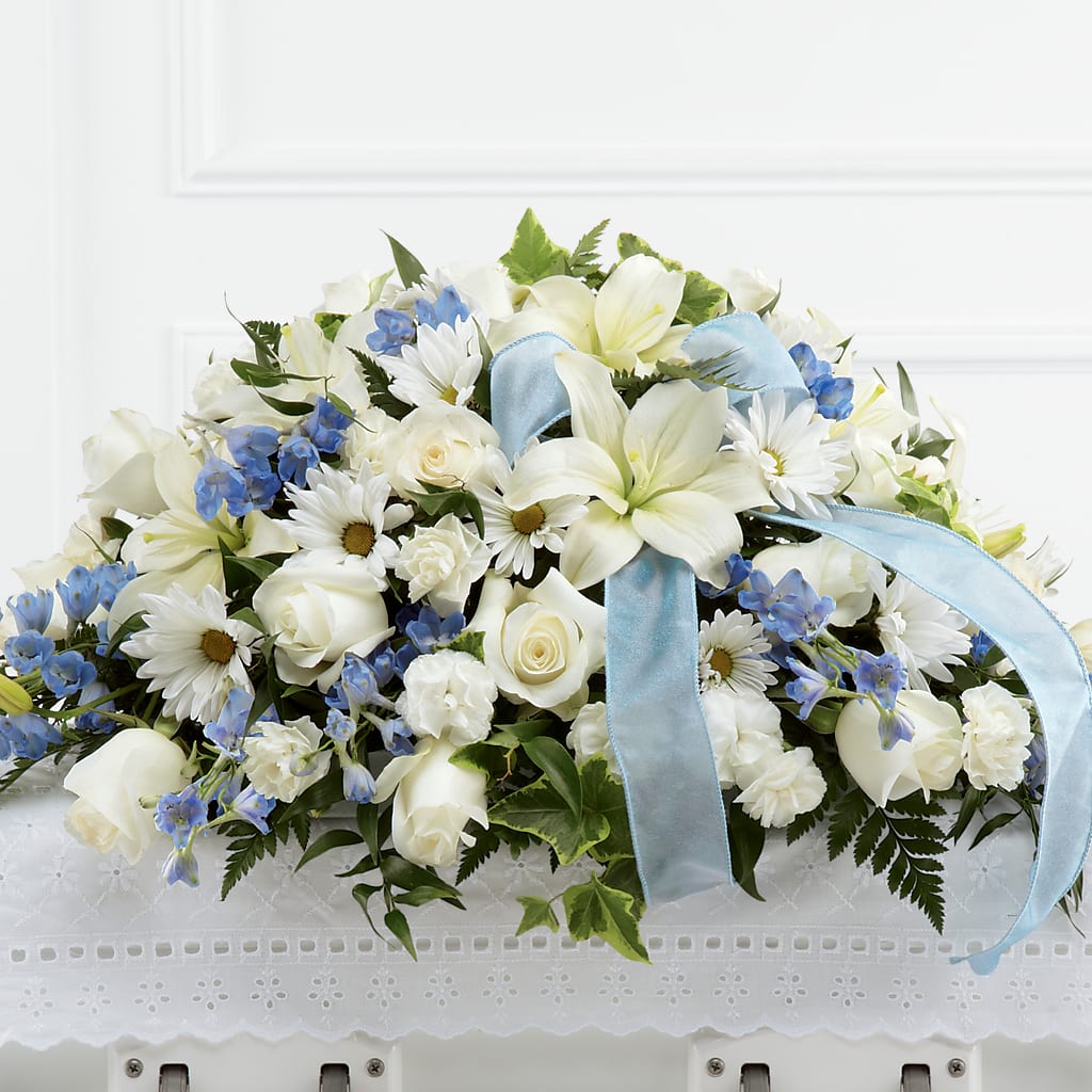 Tender Treasure Casket Spray – Petals From Angels Floral Designs, Pasadena CA