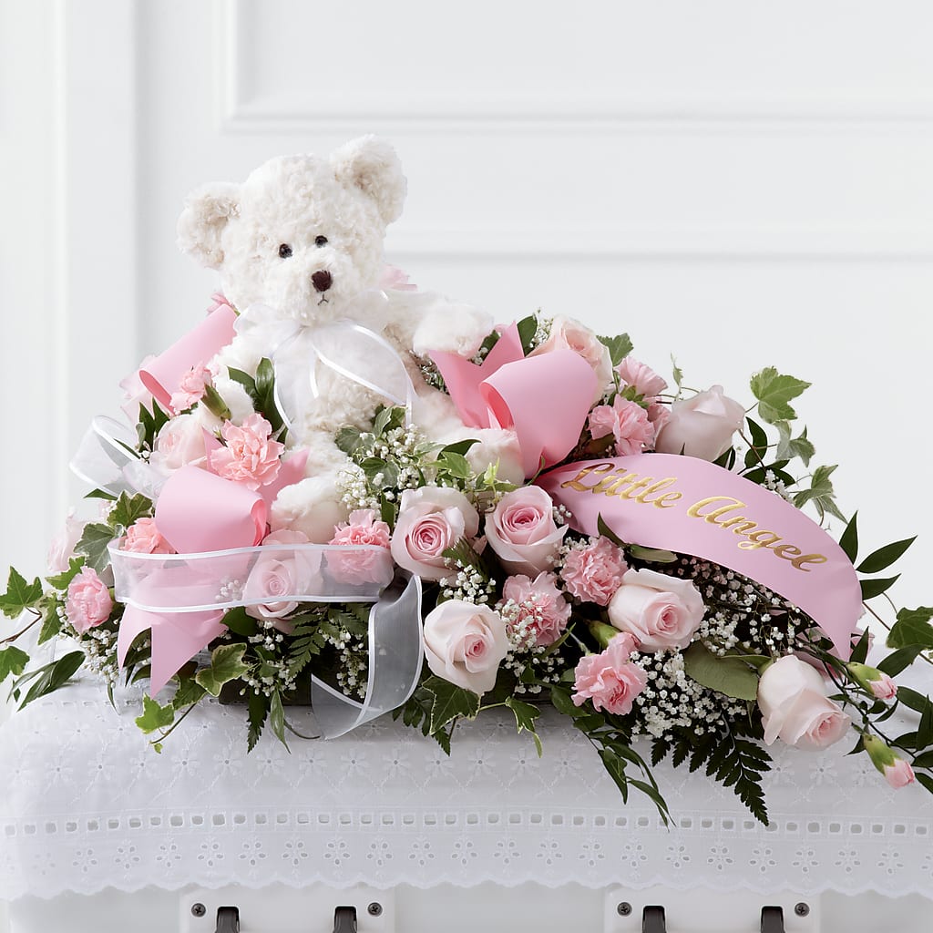 Touch of Sympathy Casket Spray – Petals From Angels Floral Designs, Pasadena CA