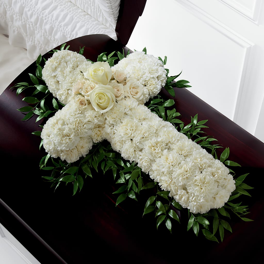 Peaceful Memories Casket Spray (Standard) – Petals From Angels Floral Designs, Pasadena CA