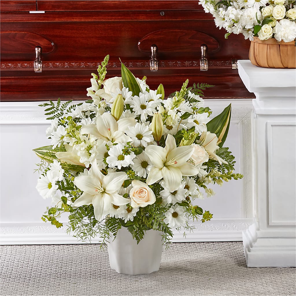 Thoughts of Tranquility Floor Basket – Petals From Angels Floral Designs, Pasadena CA
