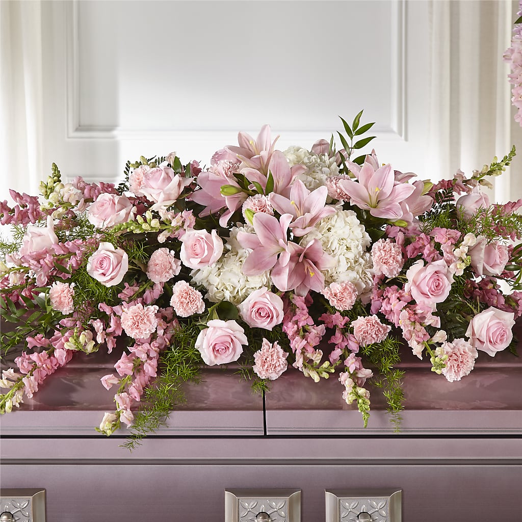 Life & Remembrance Casket Spray – Petals From Angels Floral Designs, Pasadena CA