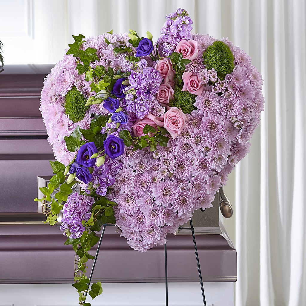Treasured Love Standing Heart – Petals From Angels Floral Designs, Pasadena CA