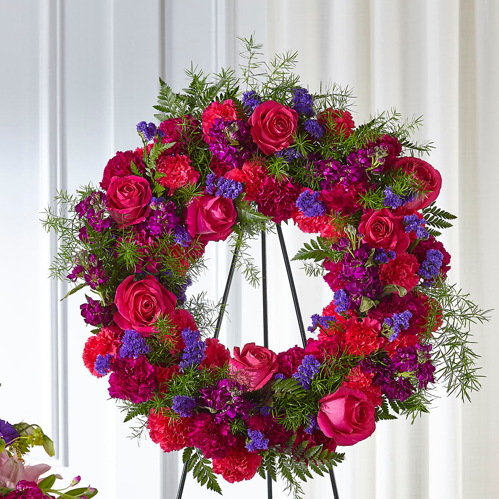 Calming Colors Wreath – Petals From Angels Floral Designs, Pasadena CA