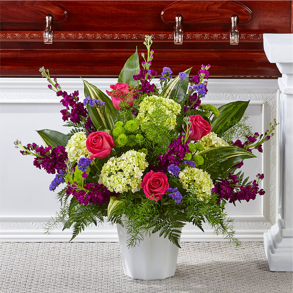 Beautiful Horizons Floor Basket – Petals From Angels Floral Designs, Pasadena CA