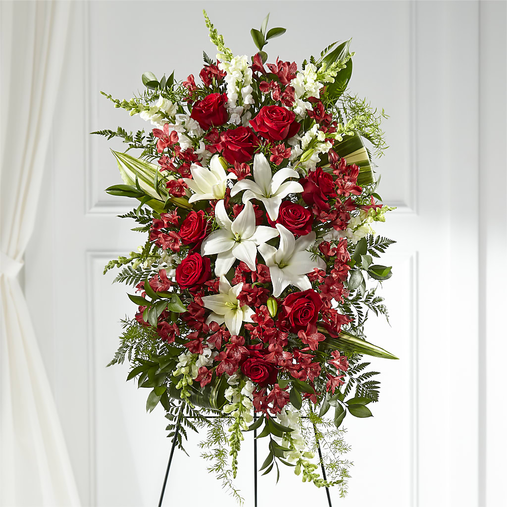 Everlasting Memory Standing Spray – Petals From Angels Floral Designs, Pasadena CA
