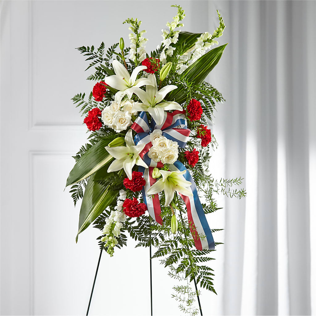Stars of Life Standing Spray – Petals From Angels Floral Designs, Pasadena CA