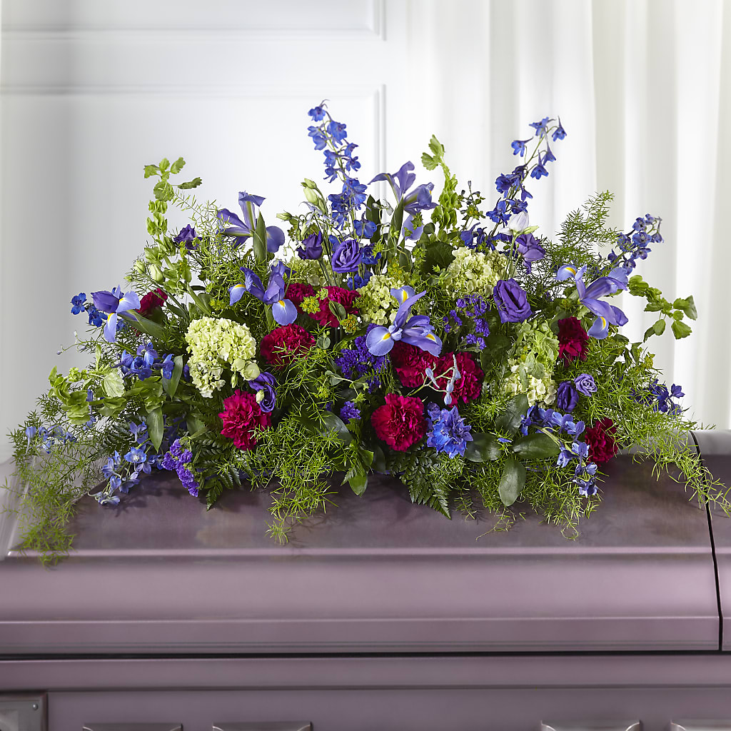 Always Treasured Casket Spray – Petals From Angels Floral Designs, Pasadena CA