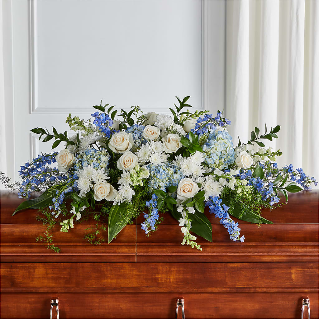 Timeless Essence Casket Spray – Petals From Angels Floral Designs, Pasadena CA