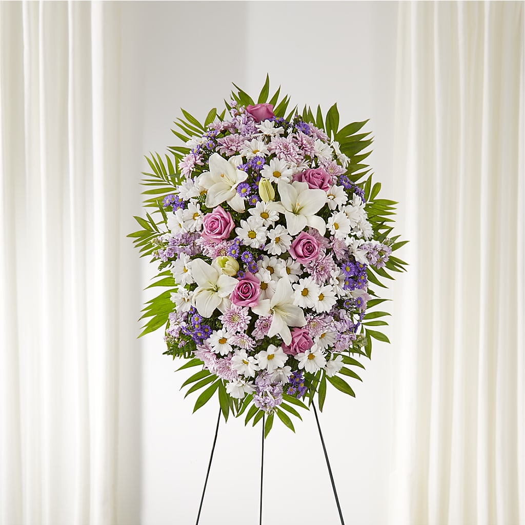 Surrounded by Love Standing Spray – Petals From Angels Floral Designs, Pasadena CA