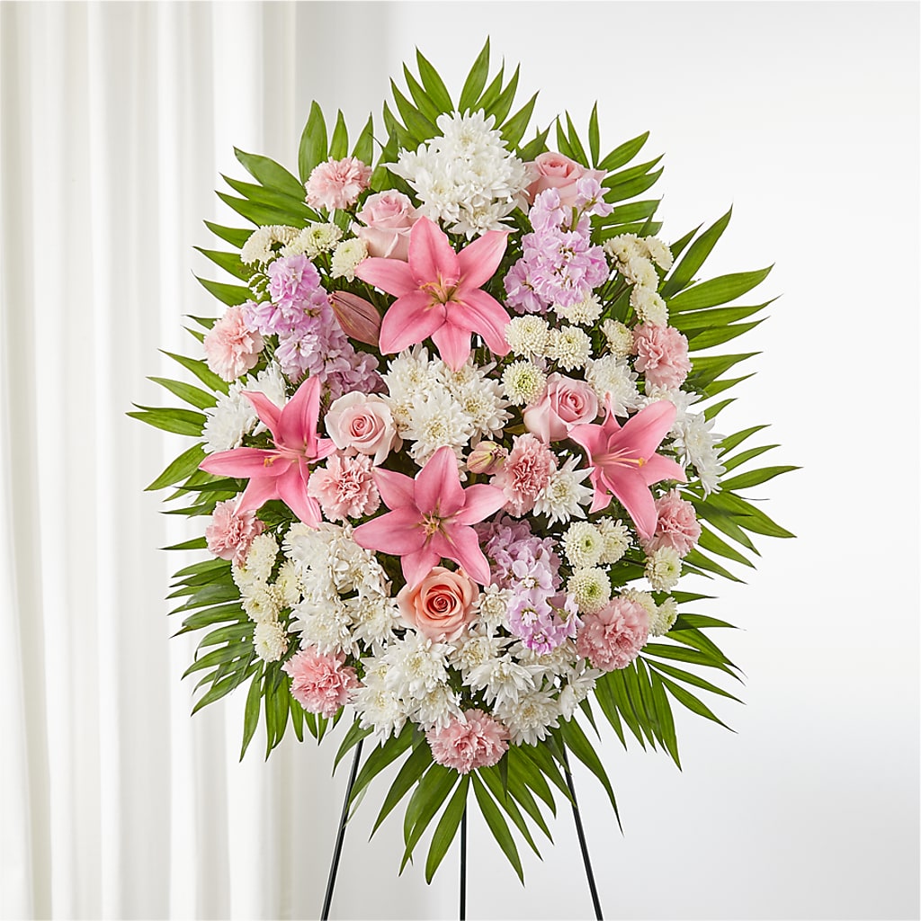 Offering Solace Standing Spray – Petals From Angels Floral Designs, Pasadena CA
