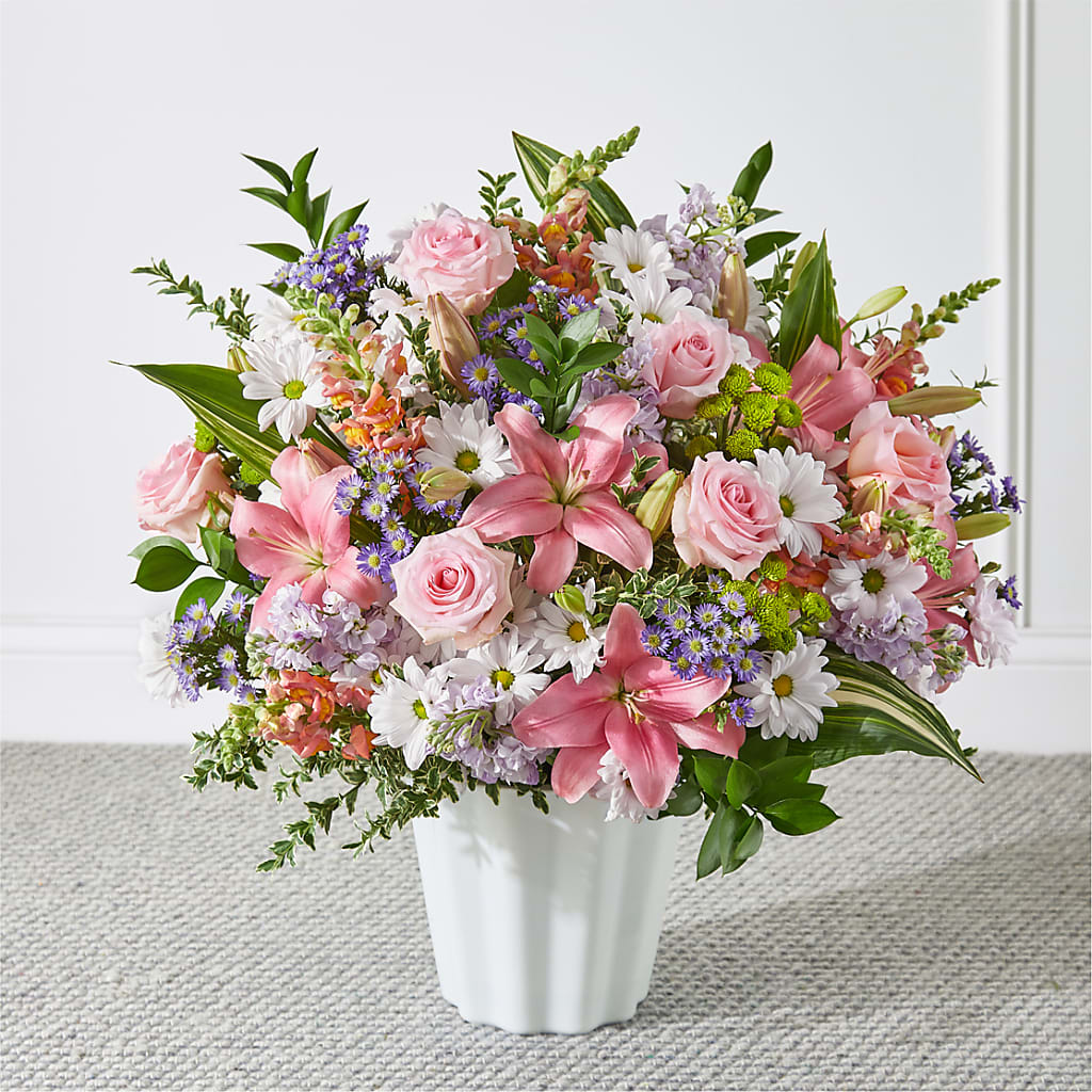 Abundant Compassion Floor Basket – Petals From Angels Floral Designs, Pasadena CA