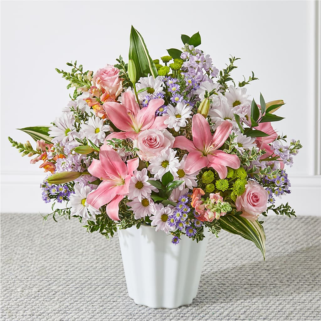 Abundant Compassion Floor Basket – Petals From Angels Floral Designs, Pasadena CA