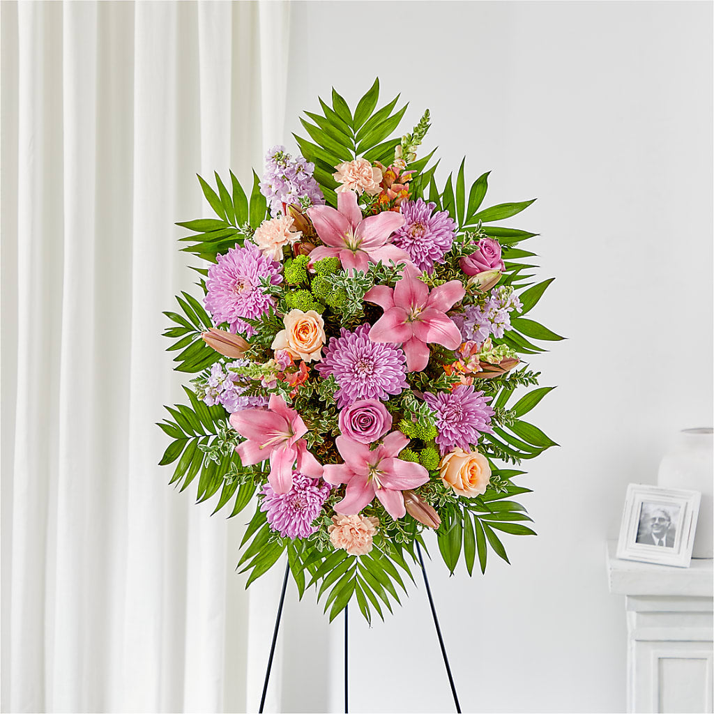 Love & Light Standing Spray – Petals From Angels Floral Designs, Pasadena CA