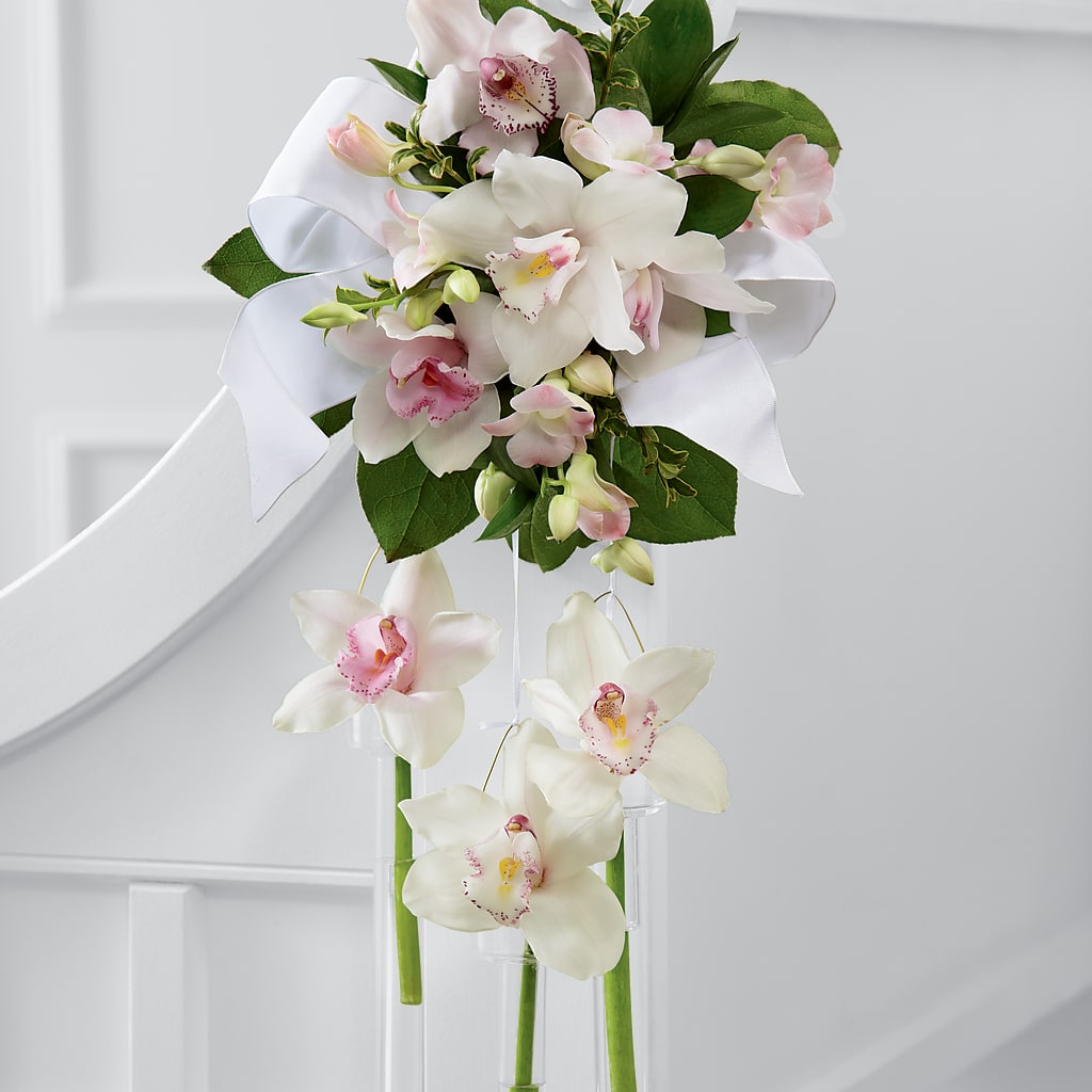 Perfect Entrance Pew Arrangement – Petals From Angels Floral Designs, Pasadena CA