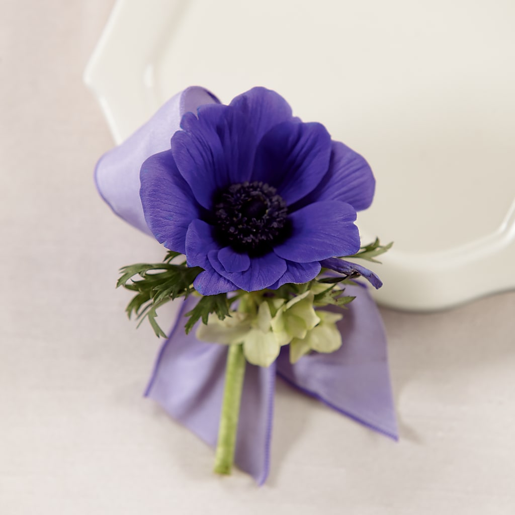 Purple Passion Boutonniere – Petals From Angels Floral Designs, Pasadena CA