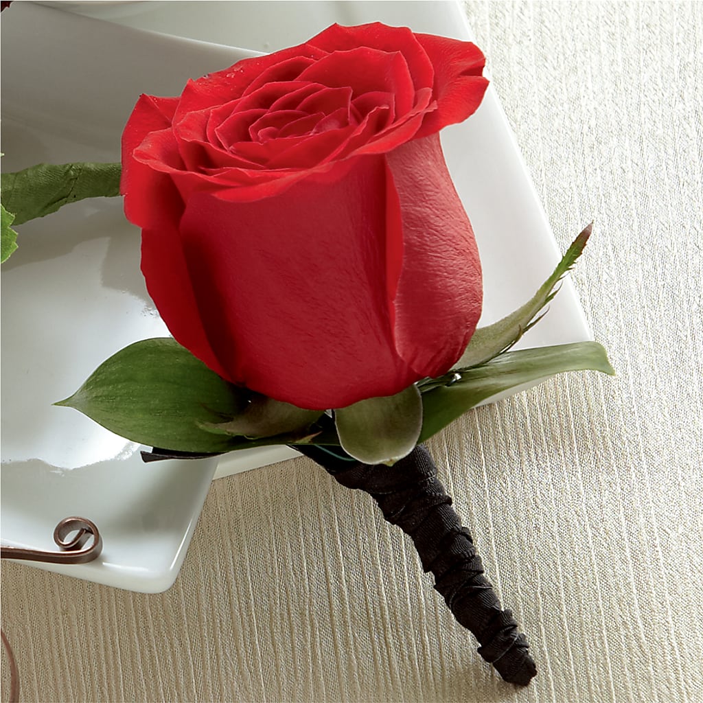 Red Rose Boutonniere – Petals From Angels Floral Designs, Pasadena CA