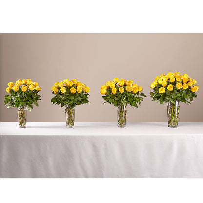 Long Stem Yellow Rose Bouquet –  Petals From Angels Floral Designs, Pasadena CA