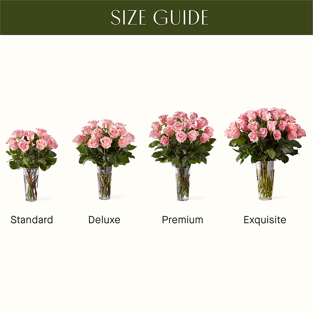 Long Stem Pink Rose Bouquet –  Petals From Angels Floral Designs, Pasadena CA