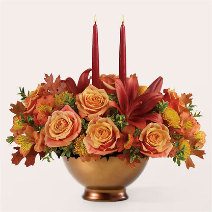 Harvest Table Centerpiece –  Petals From Angels Floral Designs, Pasadena CA