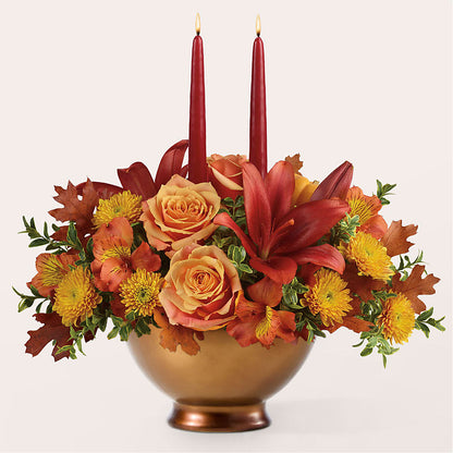 Harvest Table Centerpiece –  Petals From Angels Floral Designs, Pasadena CA