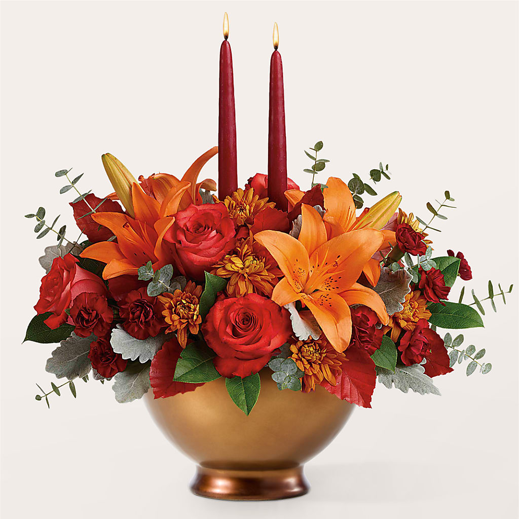 Fruits of Fall Centerpiece –  Petals From Angels Floral Designs, Pasadena CA