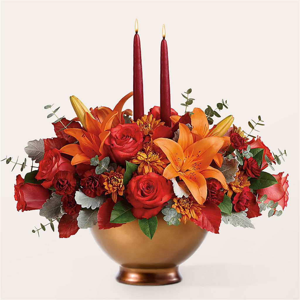 Fruits of Fall Centerpiece –  Petals From Angels Floral Designs, Pasadena CA