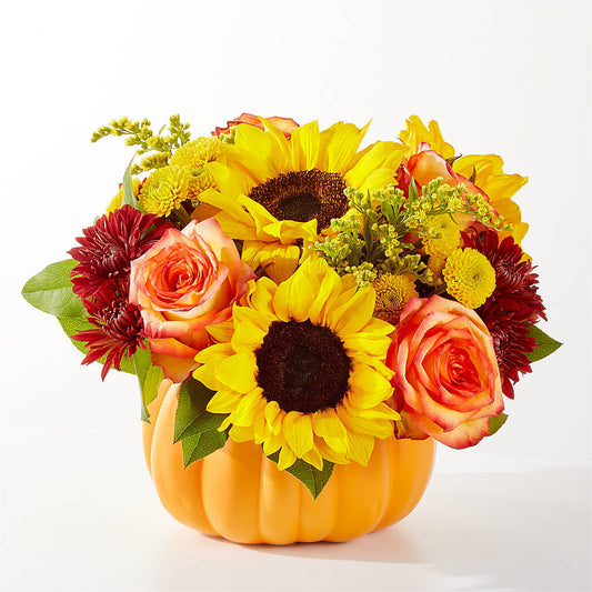 Golden Gourd Pumpkin Bouquet –  Petals From Angels Floral Designs, Pasadena CA