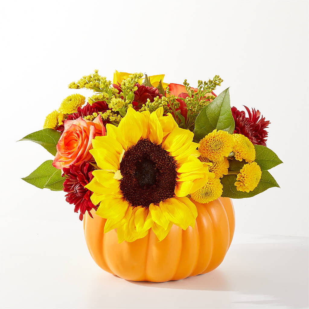 Golden Gourd Pumpkin Bouquet –  Petals From Angels Floral Designs, Pasadena CA