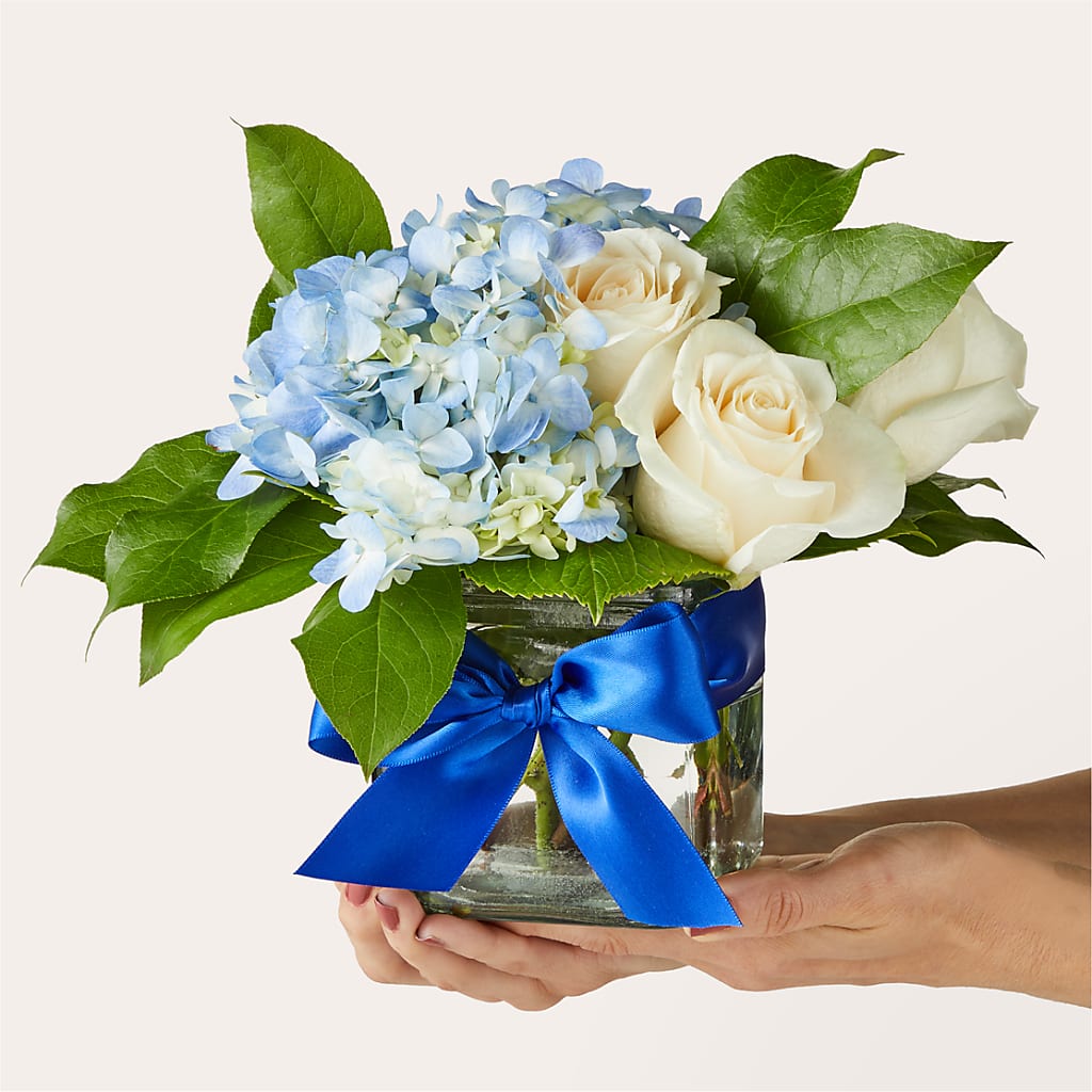 Sky Blue Delight Bouquet –  Petals From Angels Floral Designs, Pasadena CA