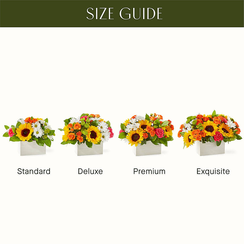 Sun-drenched Blooms Box Bouquet –  Petals From Angels Floral Designs, Pasadena CA