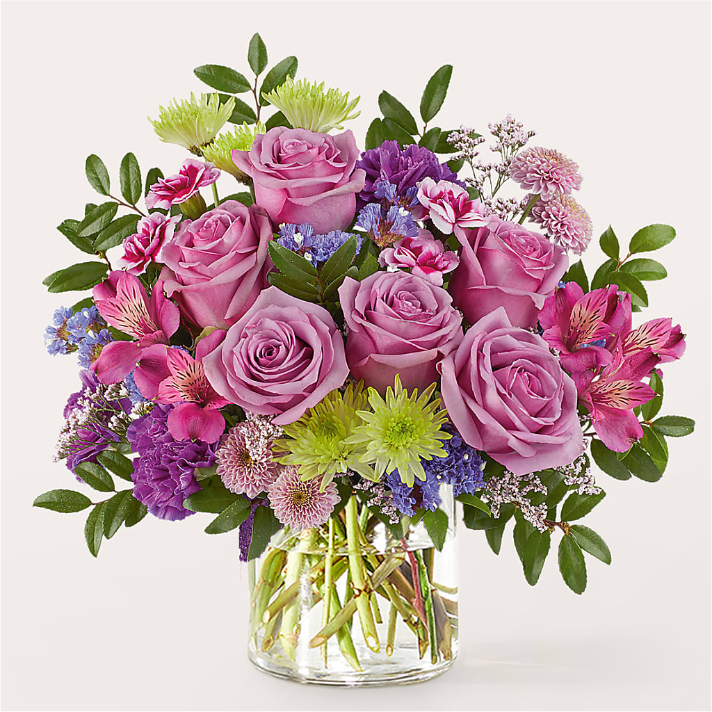 Glass Half Full Bouquet –  Petals From Angels Floral Designs, Pasadena CA