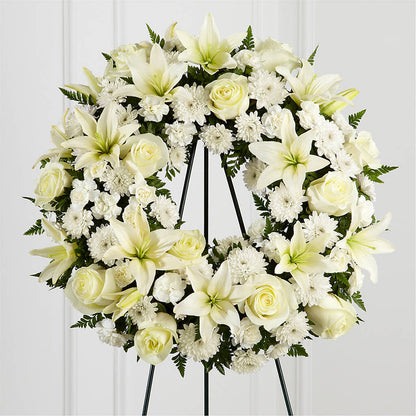 Treasured Tribute Wreath –  Petals From Angels Floral Designs, Pasadena CA