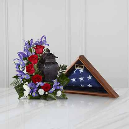 Patriotic Tribute Arrangement –  Petals From Angels Floral Designs, Pasadena CA