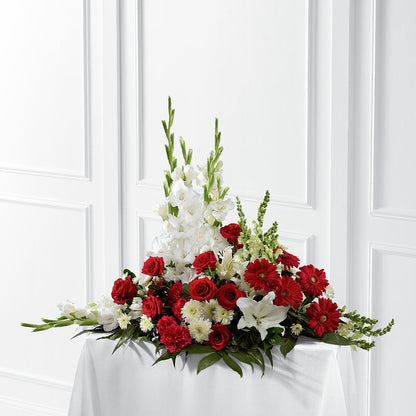 Crimson & White Arrangement –  Petals From Angels Floral Designs, Pasadena CA