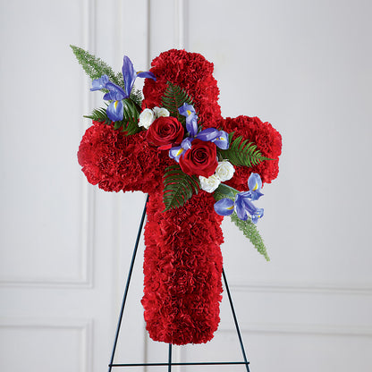Faithful Hero Floral Cross –  Petals From Angels Floral Designs, Pasadena CA