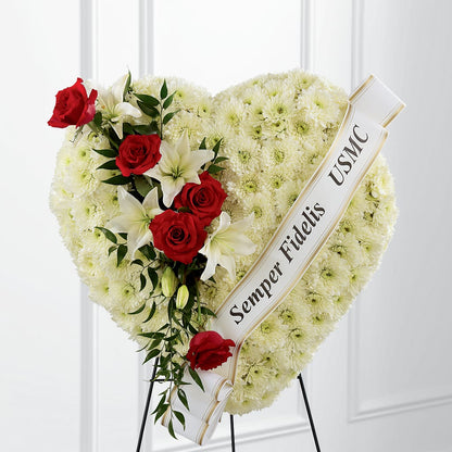 Heartfelt Hero Standing Heart –  Petals From Angels Floral Designs, Pasadena CA