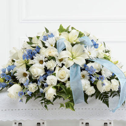 Tender Treasure Casket Spray –  Petals From Angels Floral Designs, Pasadena CA