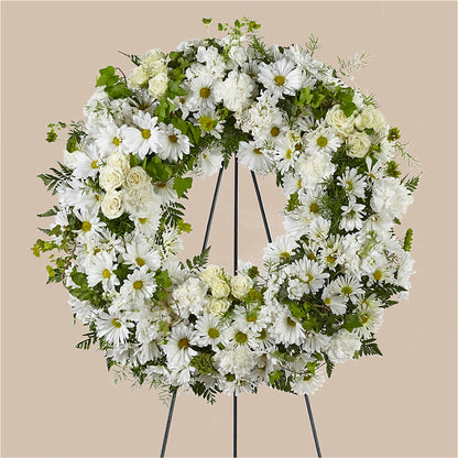 Faithful Wishes Wreath –  Petals From Angels Floral Designs, Pasadena CA