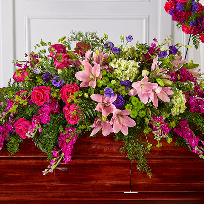 Radiant Tribute Casket Spray –  Petals From Angels Floral Designs, Pasadena CA