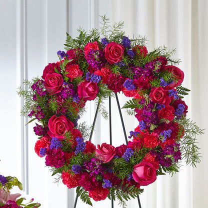 Calming Colors Wreath –  Petals From Angels Floral Designs, Pasadena CA