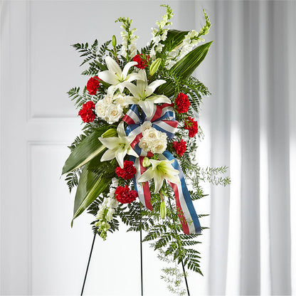 Stars of Life Standing Spray –  Petals From Angels Floral Designs, Pasadena CA